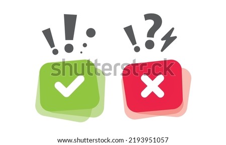 Right and wrong answer, good and bad experience, customer feedback,vector, icon. Royalty-Free Stock Photo #2193951057