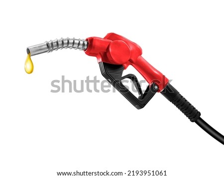 Isolated oil drops from a gas station on a white background Royalty-Free Stock Photo #2193951061