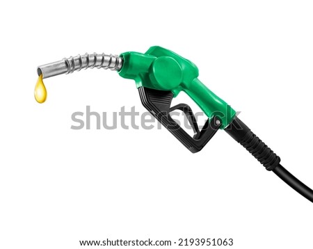 Isolated oil drops from a gas station on a white background Royalty-Free Stock Photo #2193951063