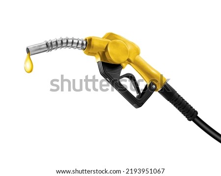 Isolated oil drops from a gas station on a white background Royalty-Free Stock Photo #2193951067