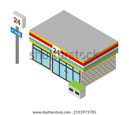 Convenience store - Isometric view Royalty-Free Stock Photo #2193973785