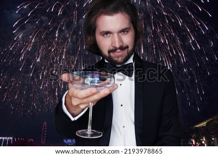 Young white man replaying a scene from Great Gatsby  Royalty-Free Stock Photo #2193978865