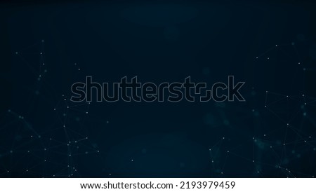 Plexus structure evolving in organic motion. Camera moves in it and changes its focus distance. Abstract technology, science and engineering motion background. Depth of field settings. 3D rendering. Royalty-Free Stock Photo #2193979459