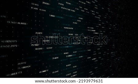Big data visualization concept. Machine learning algorithms. Analysis of information. Technology data and binary code network conveying connectivity, complexity and data flood of modern digital age.