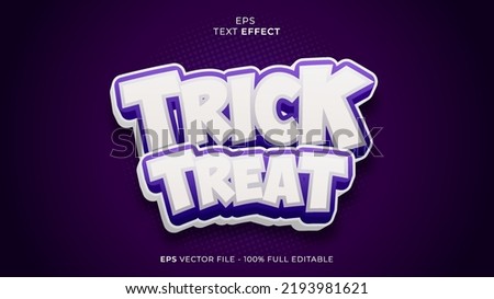 Trick Treat editable text effect font Royalty-Free Stock Photo #2193981621