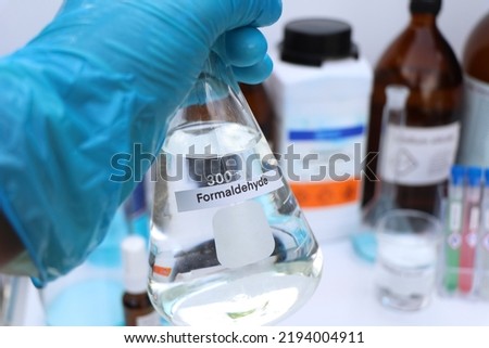 formaldehyde in glass, chemical in the laboratory and industry Royalty-Free Stock Photo #2194004911