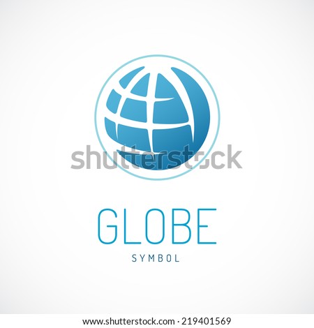 Earth  logo template. Globe sign.