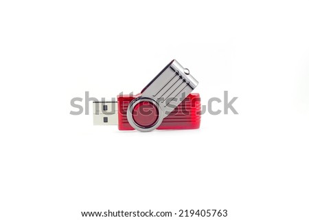  flash drive memory isolated on a white background