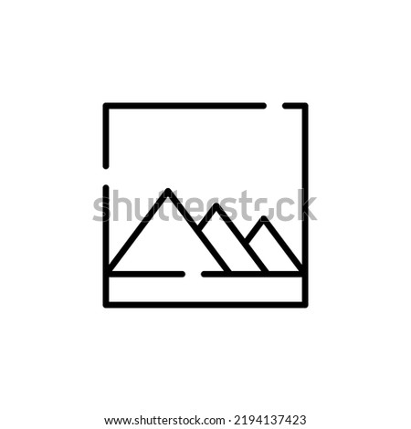 Picture, Gallery, Image Dotted Line Icon Vector Illustration Logo Template. Suitable For Many Purposes.