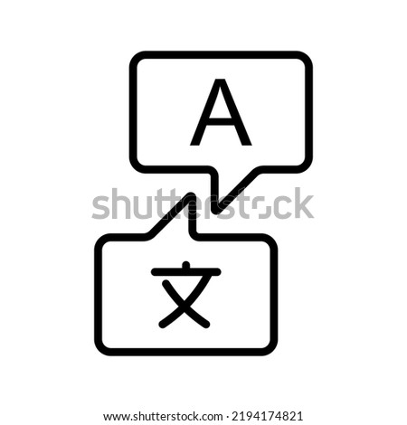 Translate icon. translation sign. vector illustration