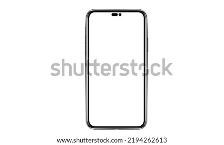 Smart phone Mock up screen vector  on Transparent and Clipping Path isolated for Infographic Business web site design app