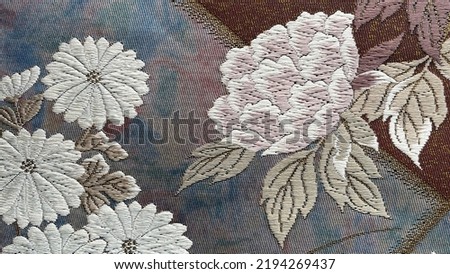 Japanese old weaving pattern, with gold, silver, and chic colors Royalty-Free Stock Photo #2194269437