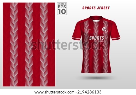 T-shirt sport design template with abstract line pattern for soccer jersey. Sport uniform in front view. Tshirt mock up for sport club. Vector Illustration