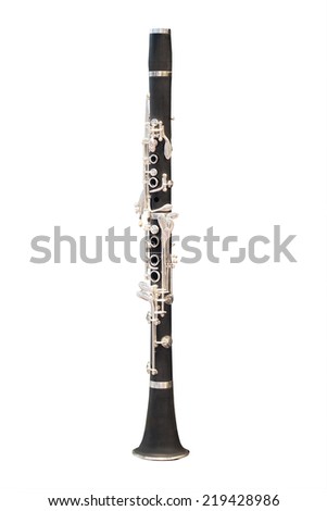 image of a clarinet isolated under the white background