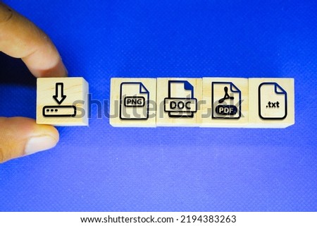 concept save file png txt pdf doc  save it in a computer folder  Save file format Royalty-Free Stock Photo #2194383263