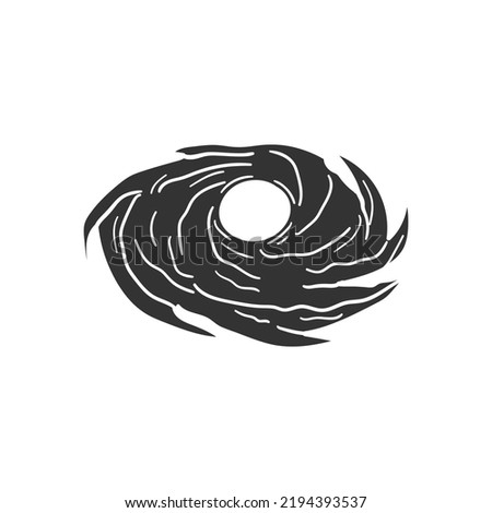 Black Hole Icon Silhouette Illustration. Space Vector Graphic Pictogram Symbol Clip Art. Doodle Sketch Black Sign.