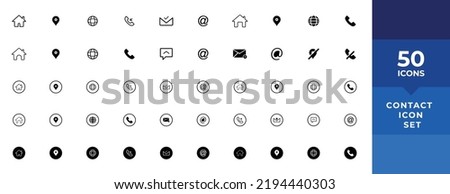 Web icon set. Business card contact information icon. Contact us icon set
