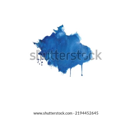 Blue watercolor background vector logo element