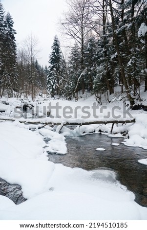 Rivers in winter, with snow and ice. High quality photo Royalty-Free Stock Photo #2194510185