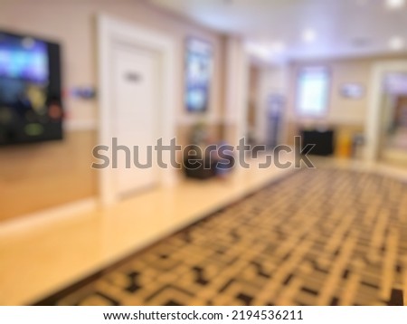 Defocused abstract Background lobby inside Movie theater or cinema with warm vintage tone effect 