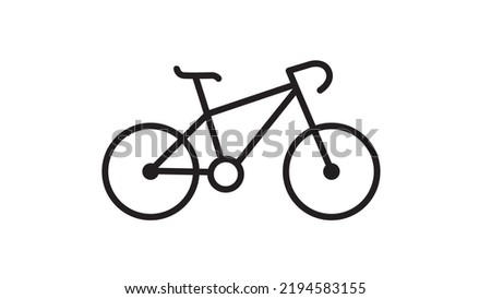 simple bike icon vector logo template on white background