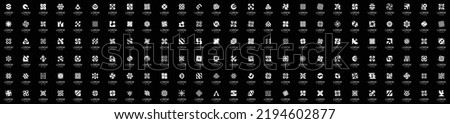 Abstract logos collection. geometric abstract logos. icon design Royalty-Free Stock Photo #2194602877