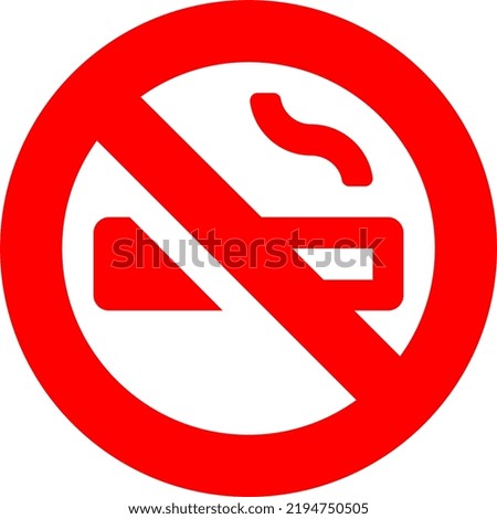 A vector image of the no smoking logo
