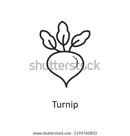 Turnip vector Outline Icon Design illustration. Nature Symbol on White background EPS 10 File Royalty-Free Stock Photo #2194760833