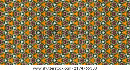 Seamless bright multicolored pattern in green, orange and blue colors, abstraction. Design for decor, print. Background, wallpaper, screensaver