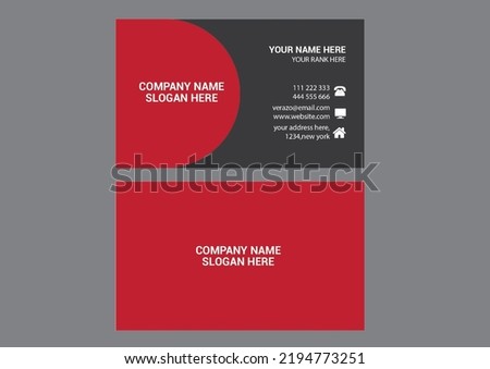 Black and red business card design template