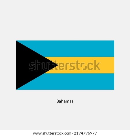 Bright national flag of the Bahamas. Flag Day.