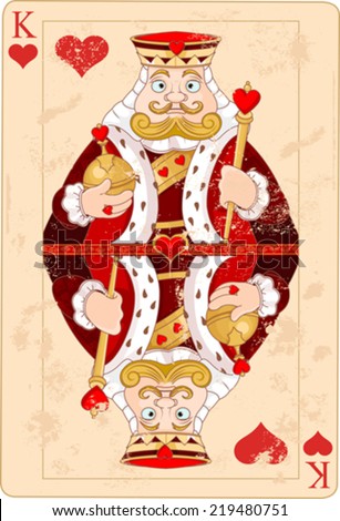 Illustration of king of hearts card