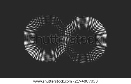 Vector infinity symbol illustration isolated on gray background
