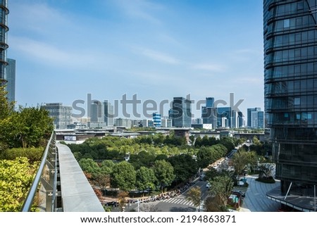modern building skyline in Suzhou