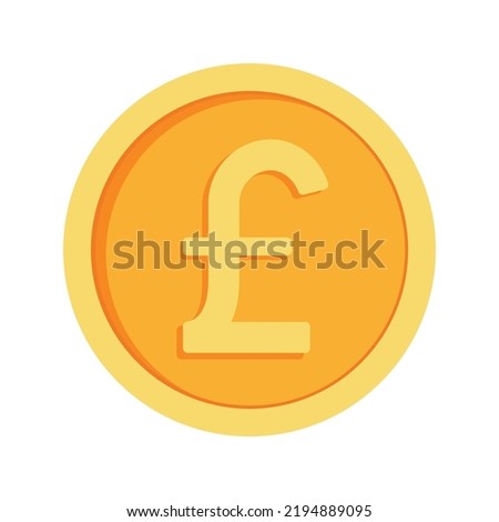 Pound Sterling Coins icon United Kingdom money clipart in vector money free download for business, finance, web site interface, infographic decoration elements vector illustration