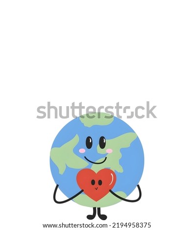 Earth day, Cute earth and love character