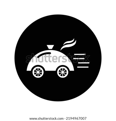 Delivery, food icon. Rounded vector graphics.