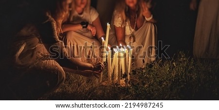 Women at the night ceremony. Ceremony space Royalty-Free Stock Photo #2194987245