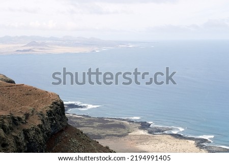 Panoramic view of Mirador Del Rio in Lanzarote, Canary Islands