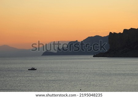 Black sea sunset in the Crimea