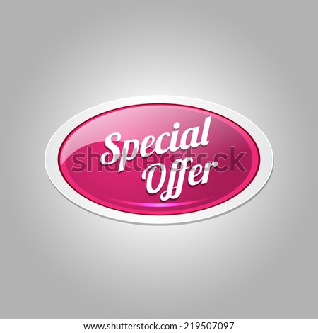 Special Offer Blue Vector Icon Button
