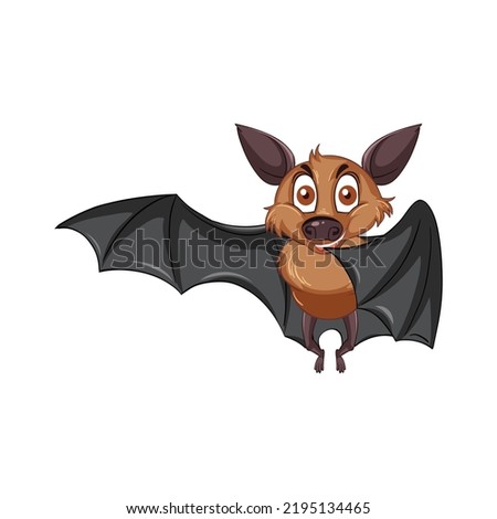 Bat night vampire silhouette icon illustration. Bat vector
