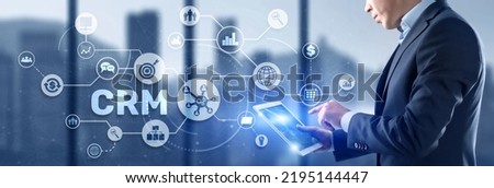 CRM Customer Relationship Management. Customer orientation concept. Care for employees Royalty-Free Stock Photo #2195144447