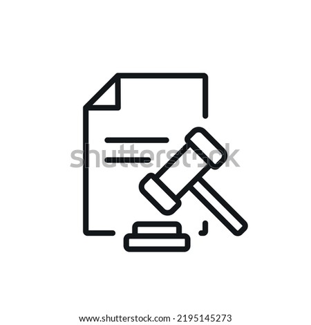 Probate linear icon. Thin line customizable illustration. Contour symbol. Vector isolated outline drawing. Editable stroke Royalty-Free Stock Photo #2195145273