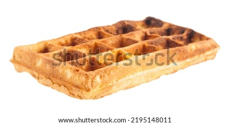 Wafer isolated on white background.  Detail for design. Design elements. Macro. Full focus. Background for business cards, postcards and posters