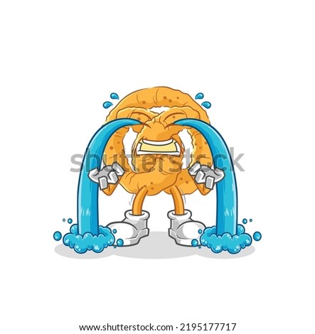 the pretzel crying illustration. character vector