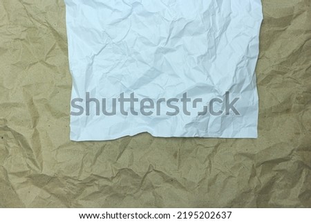 white crumpled paper and Old Crumpled Paper texture background.