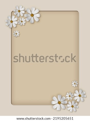 Flower frame border background with place for text