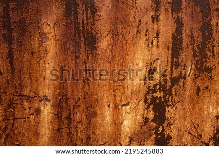 Surface of rusted metal sheet texture detail of metal sheet exposed to outdoor weather conditions for a long time Abstract background for advertising about anti rust product or metal