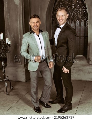 Beautiful gay couple getting married